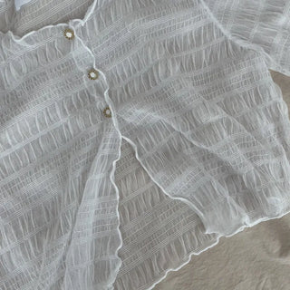 Ruffin Lace See-Through Warmer Cardigan