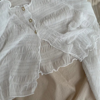 Ruffin Lace See-Through Warmer Cardigan