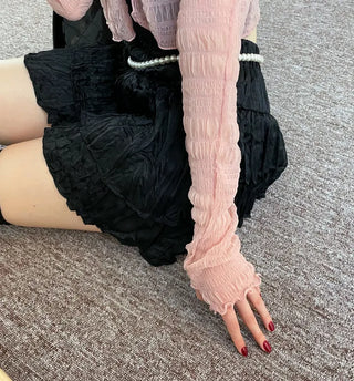 Ruffin Lace See-Through Warmer Cardigan