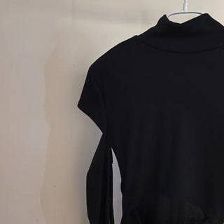 Rona Pola shoulder slit warmer back slit one-piece dress