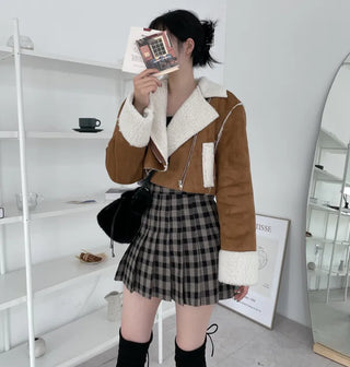 Formal Suede Fleece Crop Mustang