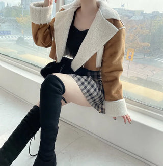 Formal Suede Fleece Crop Mustang