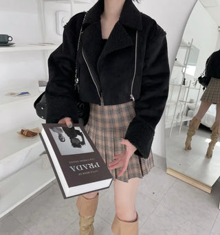 Formal Suede Fleece Crop Mustang