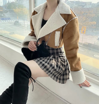 Formal Suede Fleece Crop Mustang