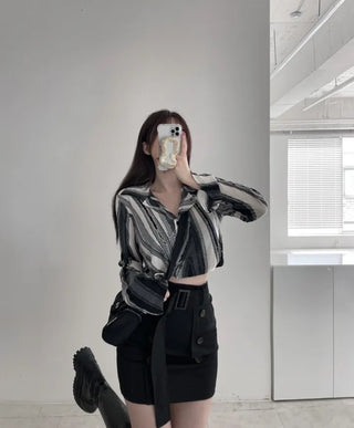 Jeil Lee Belt Trench Skirt