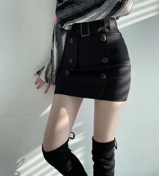 Jeil Lee Belt Trench Skirt