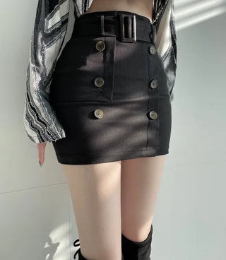 Jeil Lee Belt Trench Skirt