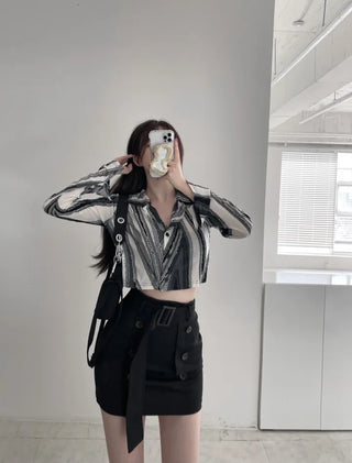 Jeil Lee Belt Trench Skirt