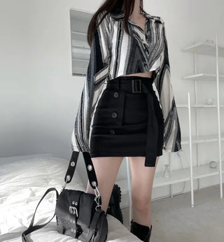 Jeil Lee Belt Trench Skirt