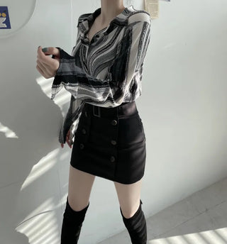 Jeil Lee Belt Trench Skirt