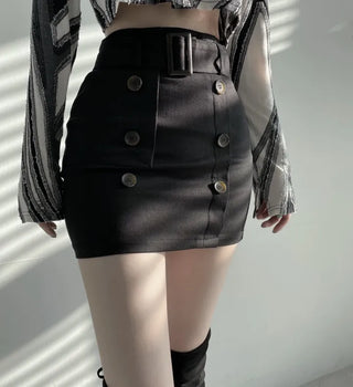 Jeil Lee Belt Trench Skirt