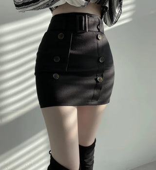 Jeil Lee Belt Trench Skirt