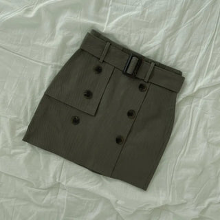 Jeil Lee Belt Trench Skirt