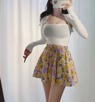 Charming Bolero Cardigan Halter Neck Nashi Set