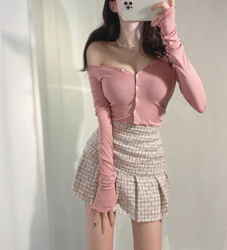 Juicy Daily Wave V-neck Crop Cardigan