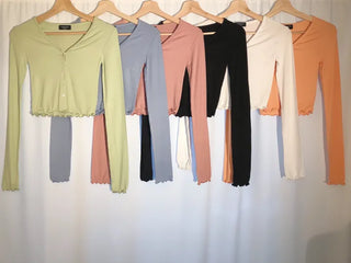 Juicy Daily Wave V-neck Crop Cardigan