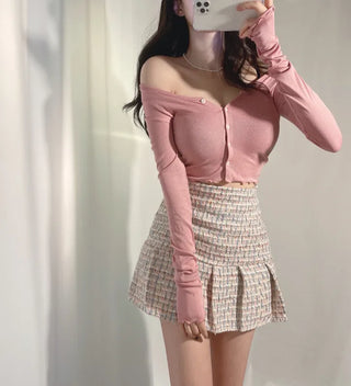 Juicy Daily Wave V-neck Crop Cardigan