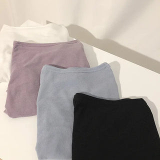 Jane See-Through Spandex Tight Off-Shoulder Lip Neck Two-Way T-Shirt