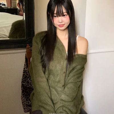 Nagomi loose fit long warmer knit cardigan