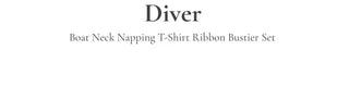 Diver Boat Neck Fleece T-shirt Ribbon Bustier Layered Set
