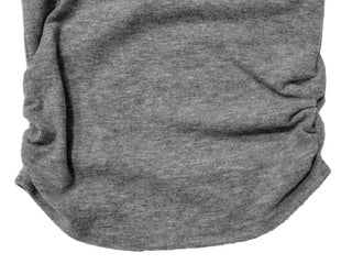 Ible High Neck Polar Diagonal Button Shirring Long Sleeve T-Shirt