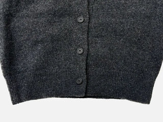 Erin avant-fit high-neck button hooded wool knit zip-up cardigan