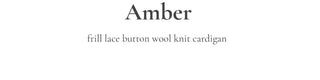 Amber Frill Lace Button Puff Wool Knit Cardigan