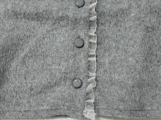 Amber Frill Lace Button Puff Wool Knit Cardigan