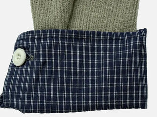 Ricozy check color scheme button loose fit knit cardigan