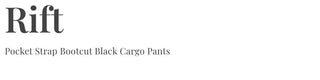 Lift Pocket Strap Bootcut Black Cargo Pants