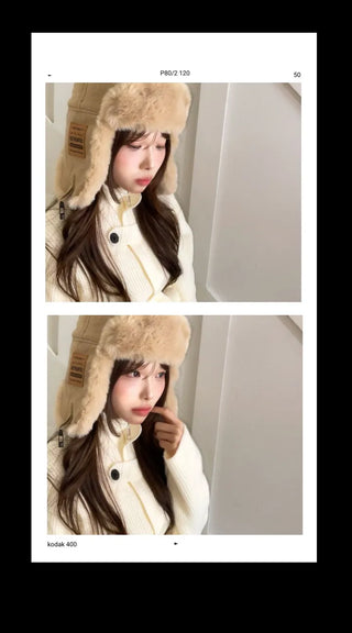 Towa High Neck Buckle Button Two-Zip Feminine Fit Waist Ribbon Knit Cardigan