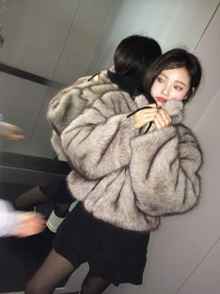 Liden Eco Fur Collar Jacket Coat