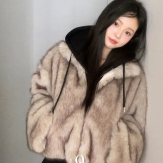 Liden Eco Fur Collar Jacket Coat
