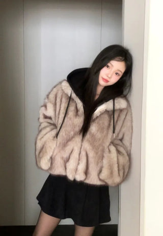 Liden Eco Fur Collar Jacket Coat