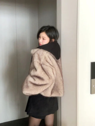 Liden Eco Fur Collar Jacket Coat