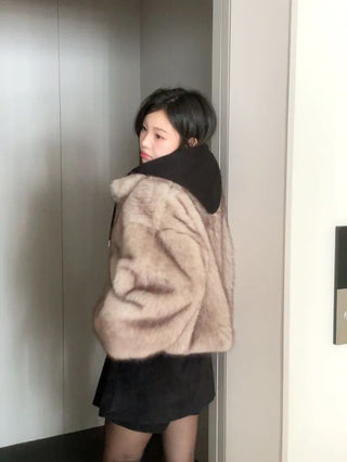 Liden Eco Fur Collar Jacket Coat