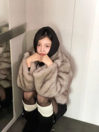 Liden Eco Fur Collar Jacket Coat