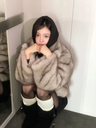 Liden Eco Fur Collar Jacket Coat