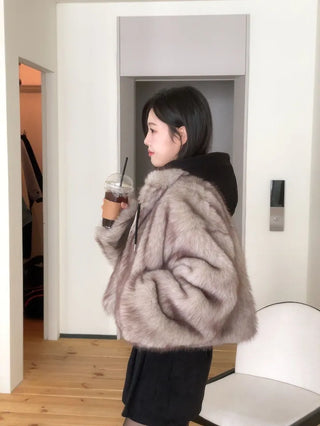 Liden Eco Fur Collar Jacket Coat