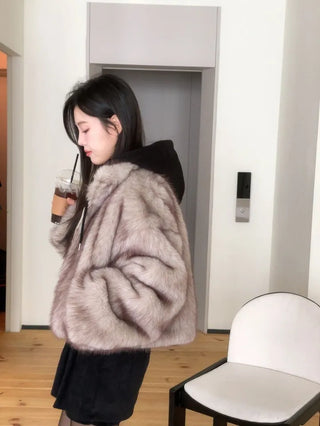 Liden Eco Fur Collar Jacket Coat