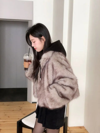 Liden Eco Fur Collar Jacket Coat