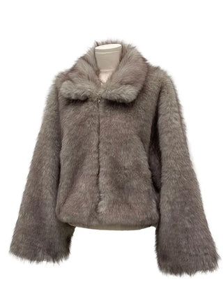Liden Eco Fur Collar Jacket Coat