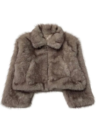 Liden Eco Fur Collar Jacket Coat