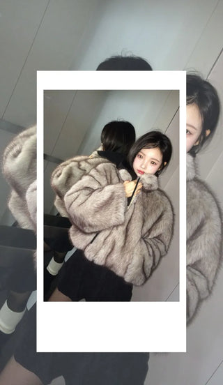 Liden Eco Fur Collar Jacket Coat
