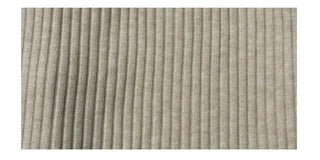 Two-tone ribbon shirring off-square neck ribbed long sleeve knit