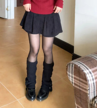 Two-tone ribbon shirring off-square neck ribbed long sleeve knit