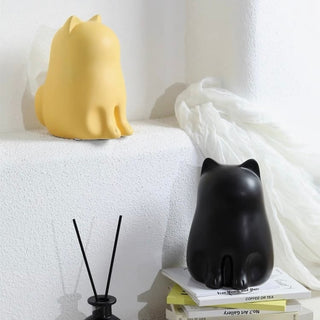 Sitting Cat Ceramic Tissue Case  Cat Tissue Box