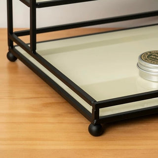 Black Iron Frame Acrylic Two-Tier Storage Rack   in  and 2 Sizes