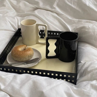 Monochrome Acrylic Square Perforated Tray