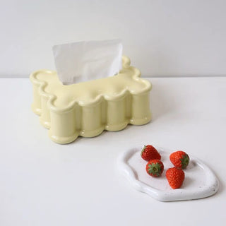 Ceramic Wave Design Tissue Case